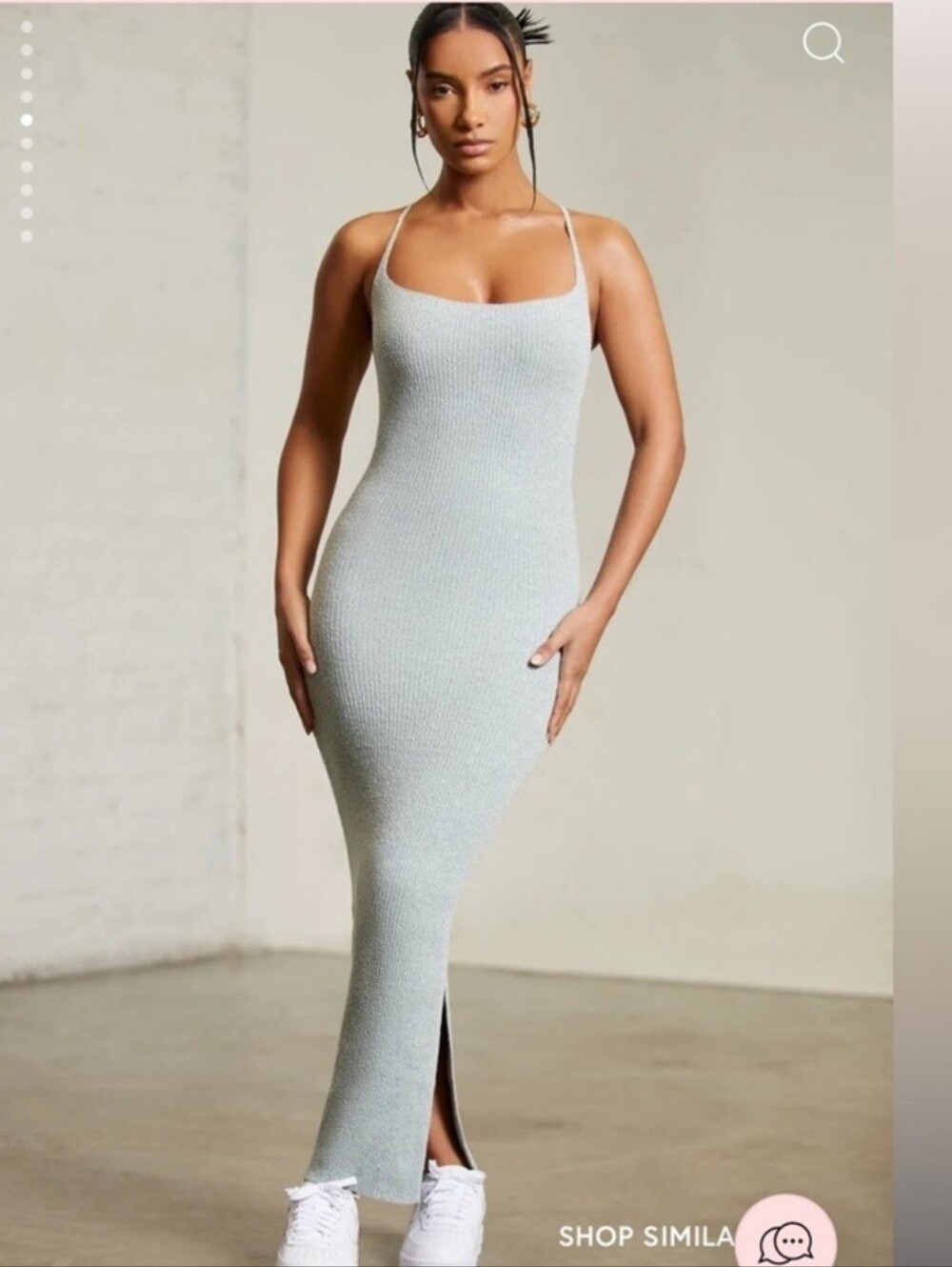Oh Polly Stassie Low Back Maxi Dress Mint Size Small NWT